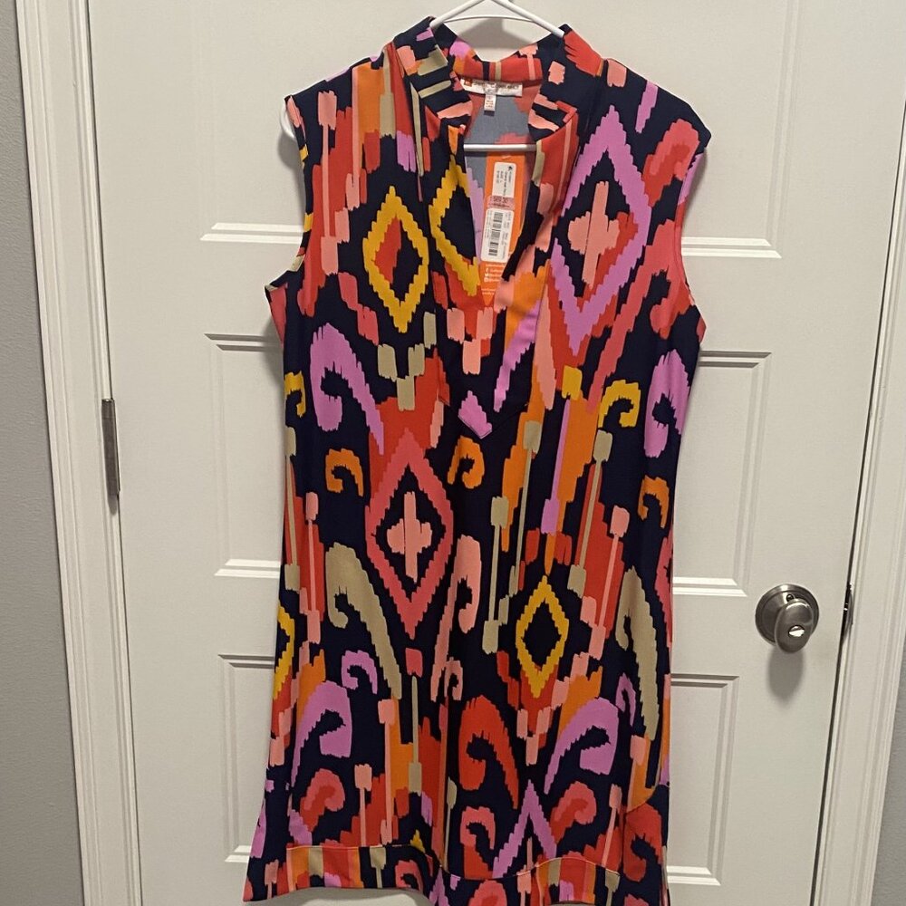 Jude Connally Ikat Navy dress New With Tags